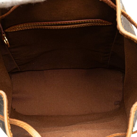 LOUIS VUITTON Authentic Brown Monogram Leather Backpack